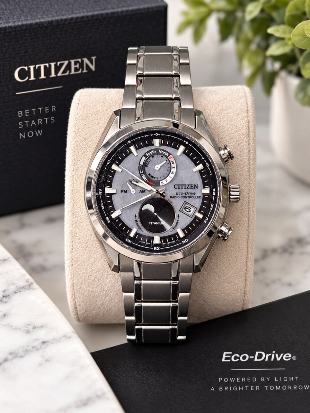 🌙 Citizen Limited Edition Eco-Drive Titanium Moon Phase Watch